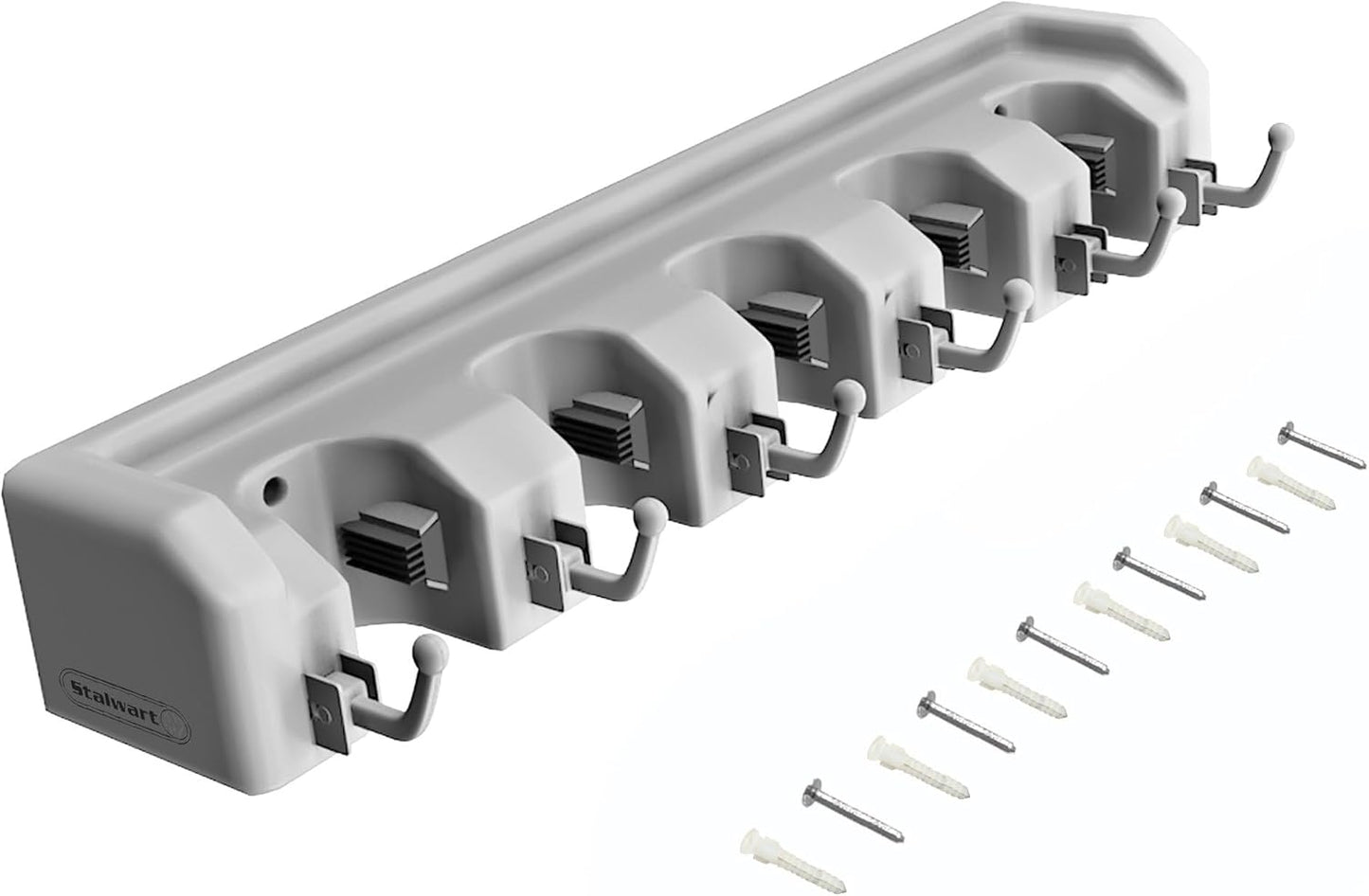 Wall Organizer with Adjustable Slots and Hooks