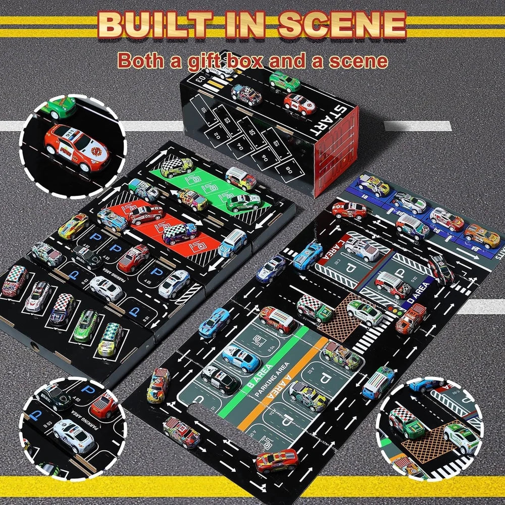 48 Piece Pull Back Car Set