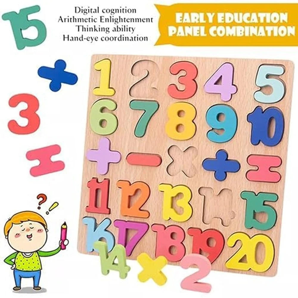 Wooden Number Puzzle for Children Counting Numbers