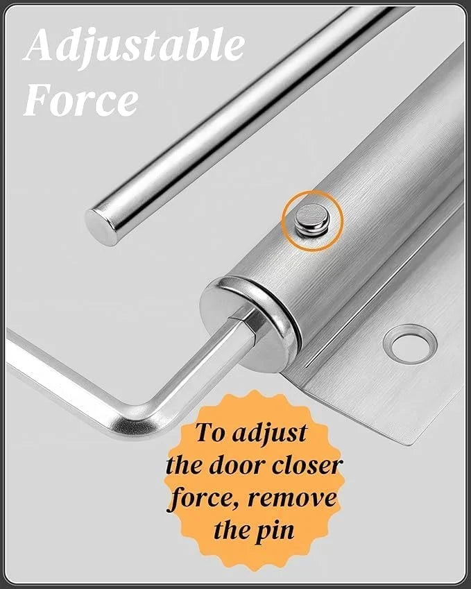 Stainless Steel Spring Operated Automatic Door Closer Hinge Lock