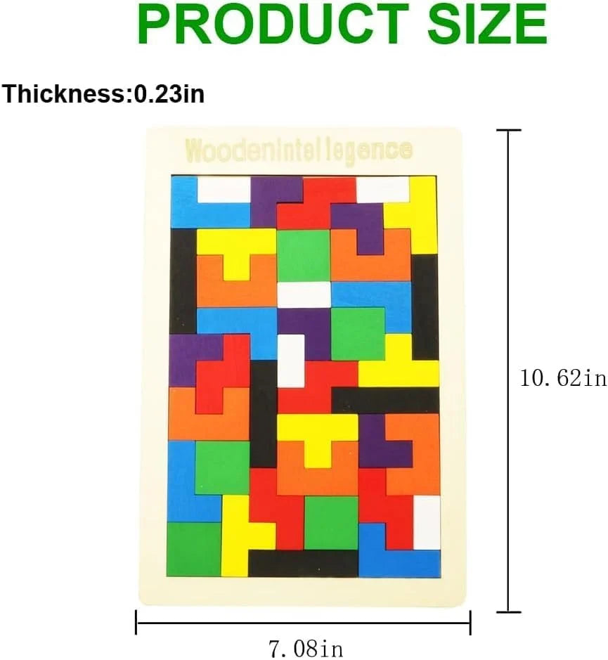 40-Piece Wooden Block Puzzle