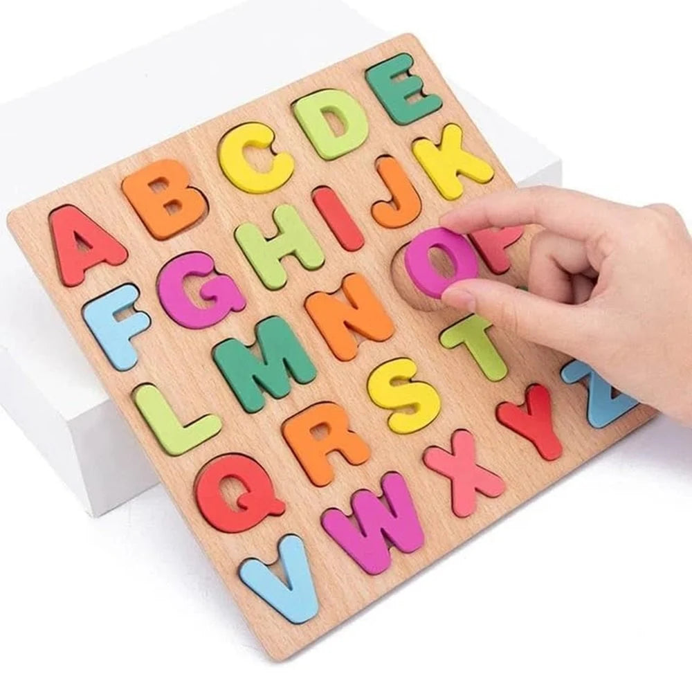 Wooden Alphabet Puzzle Board for Kids