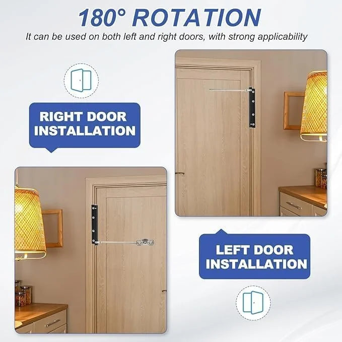 Stainless Steel Spring Operated Automatic Door Closer Hinge Lock
