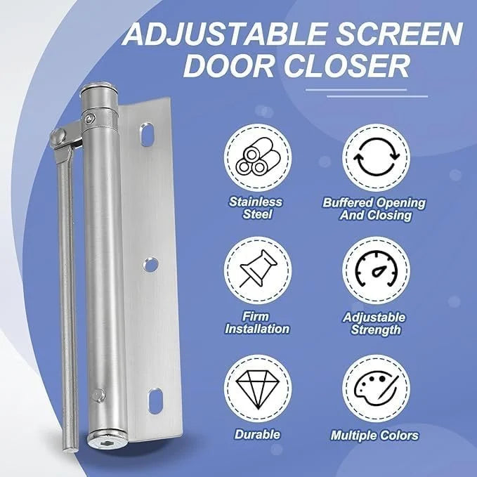 Stainless Steel Spring Operated Automatic Door Closer Hinge Lock