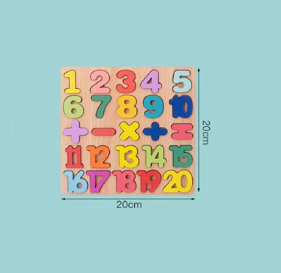 Wooden Number Puzzle for Children Counting Numbers