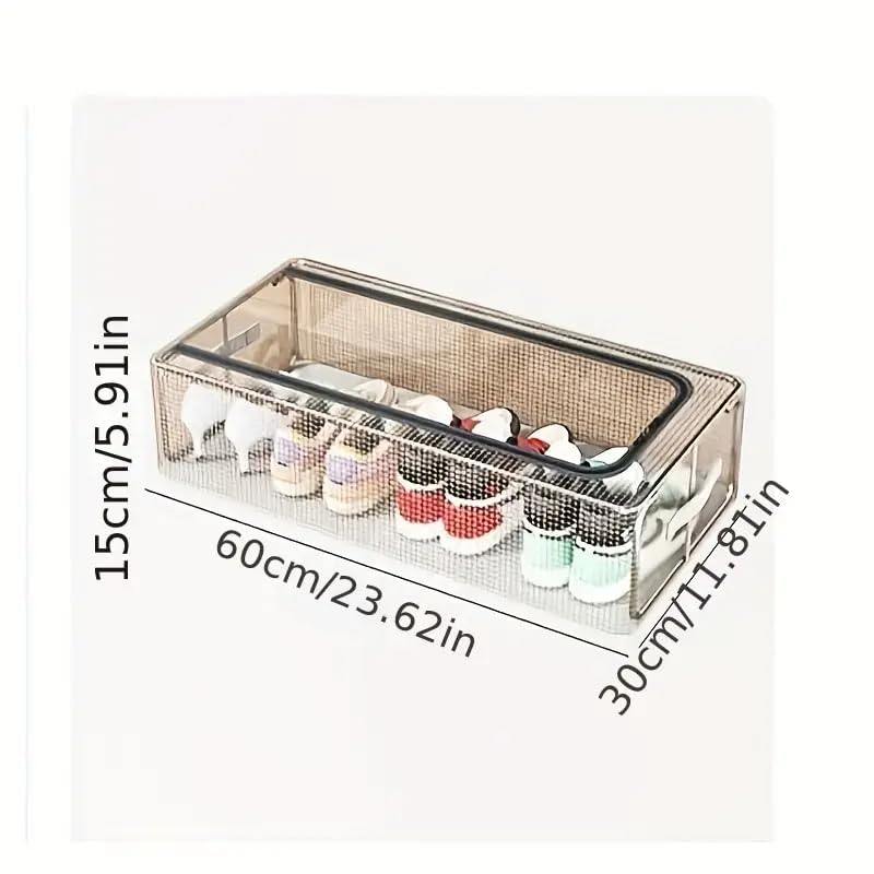 Foldable Mesh Shoe Organizer - Large Capacity Storage Box