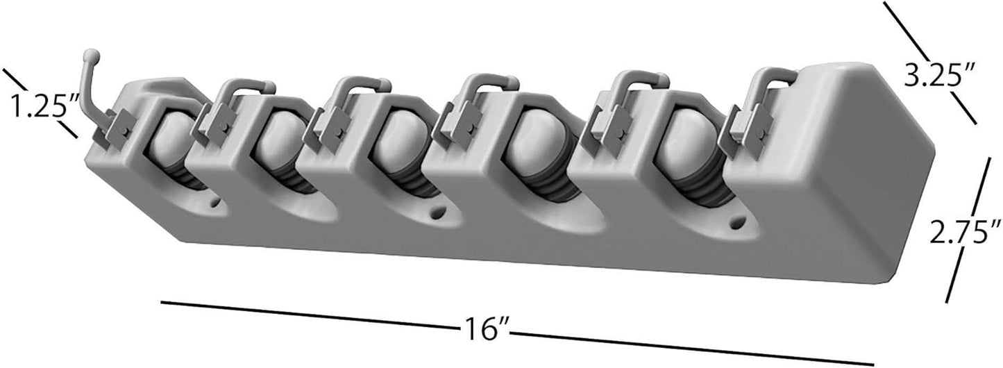 Wall Organizer with Adjustable Slots and Hooks