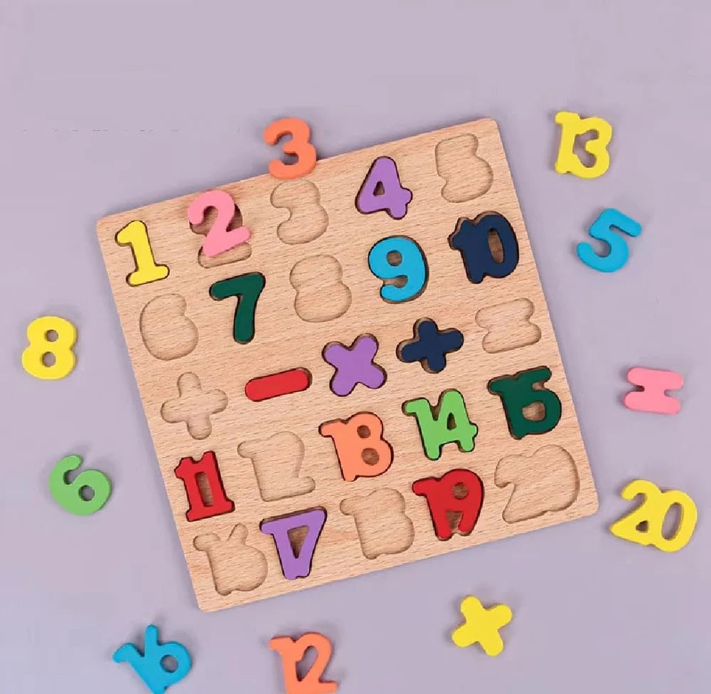 Wooden Number Puzzle for Children Counting Numbers