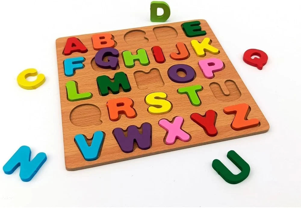 Wooden Alphabet Puzzle Board for Kids