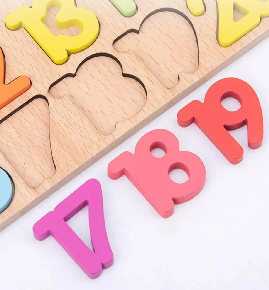 Wooden Number Puzzle for Children Counting Numbers