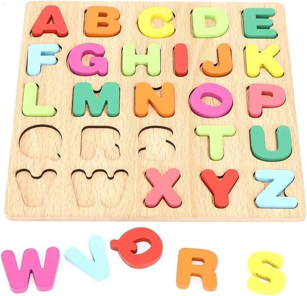 Wooden Alphabet Puzzle Board for Kids