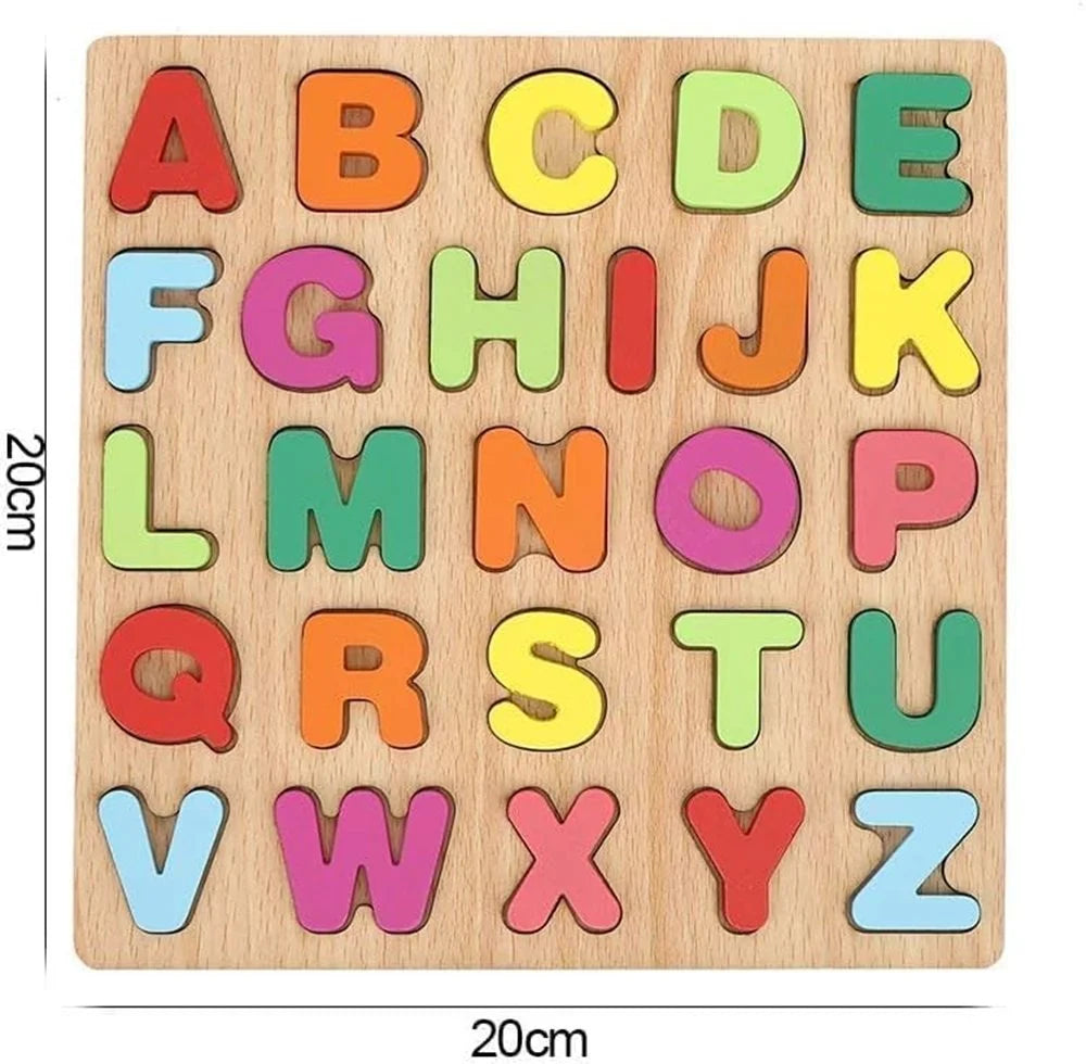 Wooden Alphabet Puzzle Board for Kids