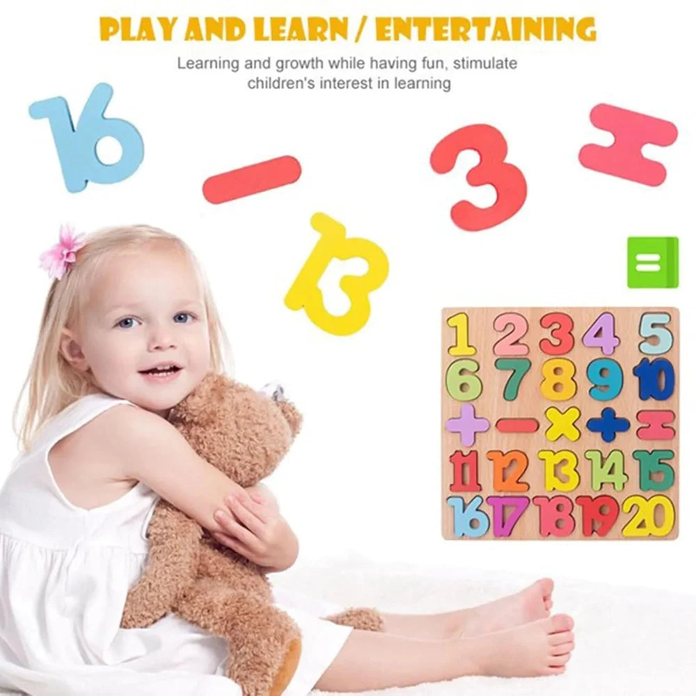 Wooden Number Puzzle for Children Counting Numbers
