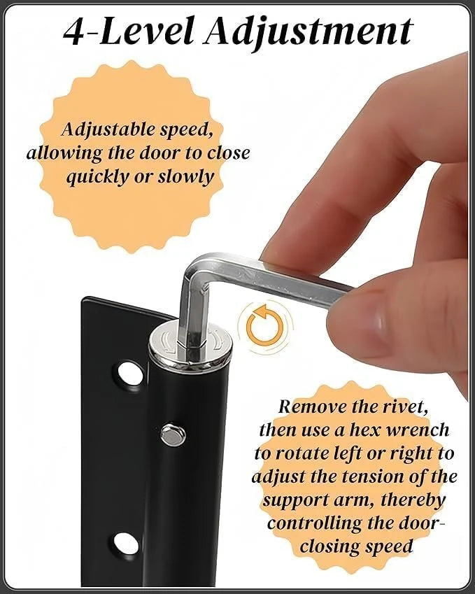 Stainless Steel Spring Operated Automatic Door Closer Hinge Lock