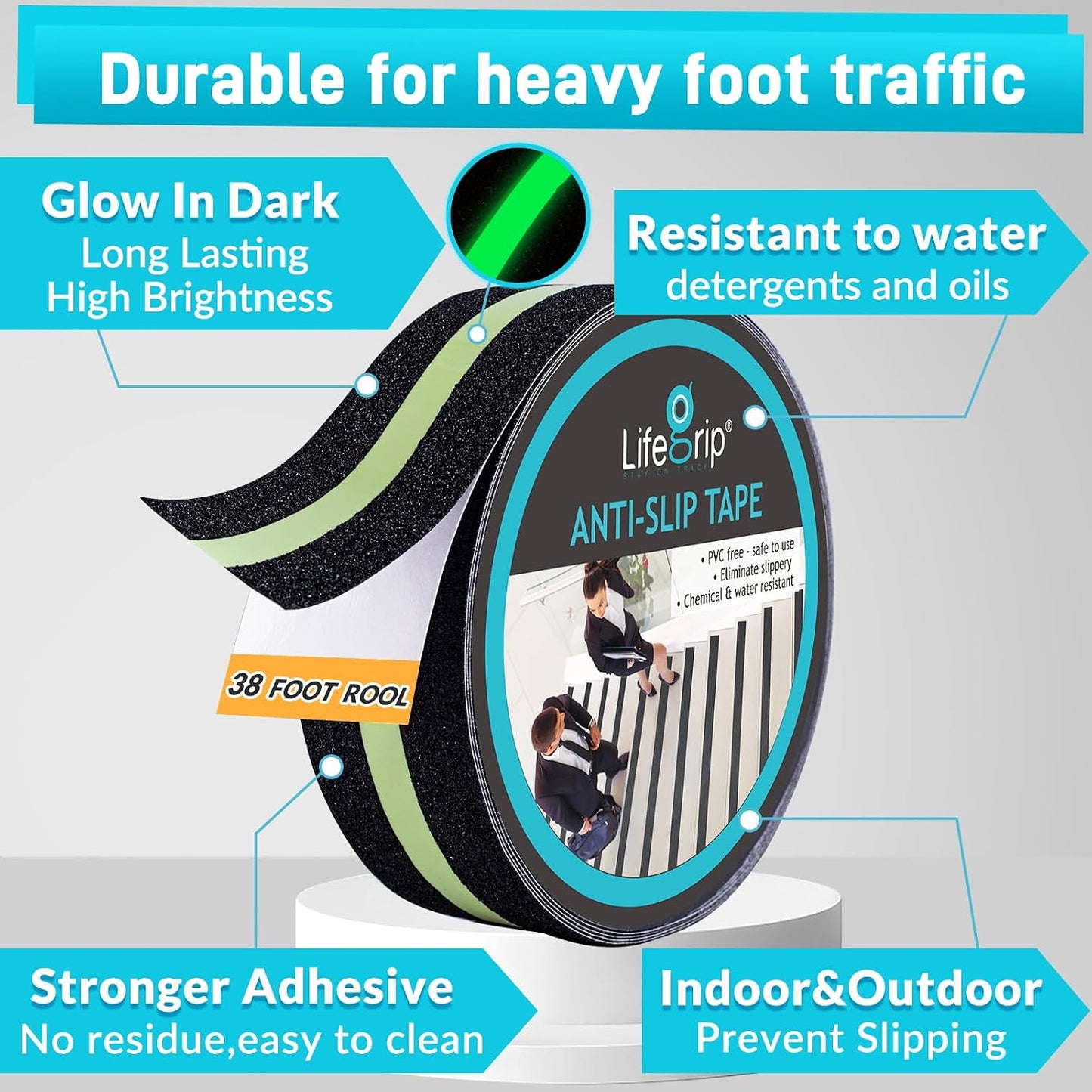 Anti Slip Tape for Stairs Outdoor/Indoor Waterproof 2 Inch X 5 Meter