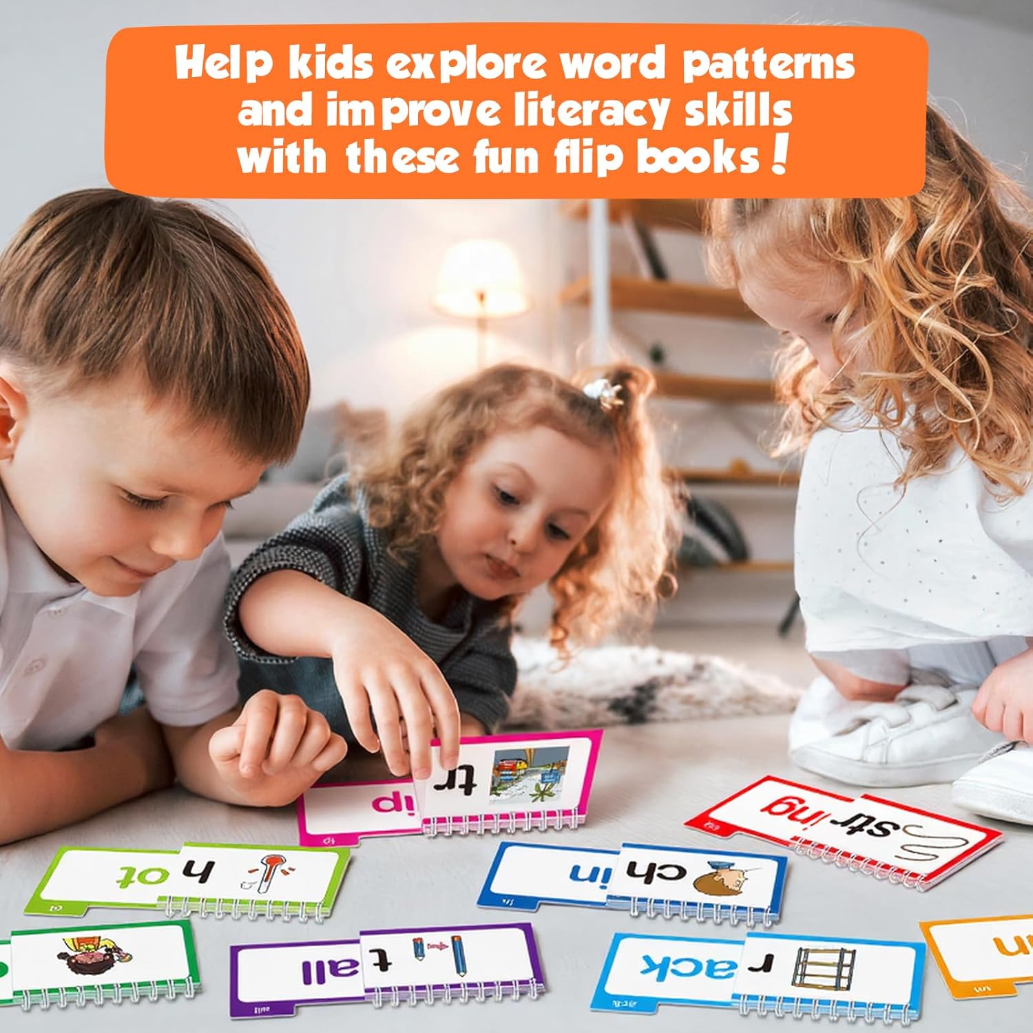 Phonics Word-Family Flip Books Early Learning for Kids