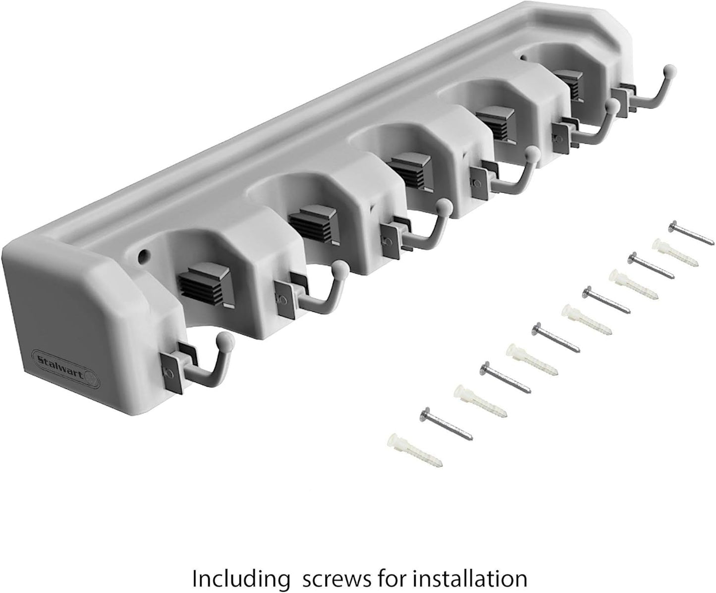Wall Organizer with Adjustable Slots and Hooks