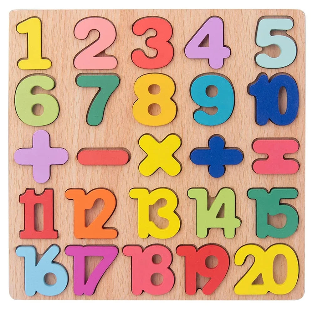 Wooden Number Puzzle for Children Counting Numbers
