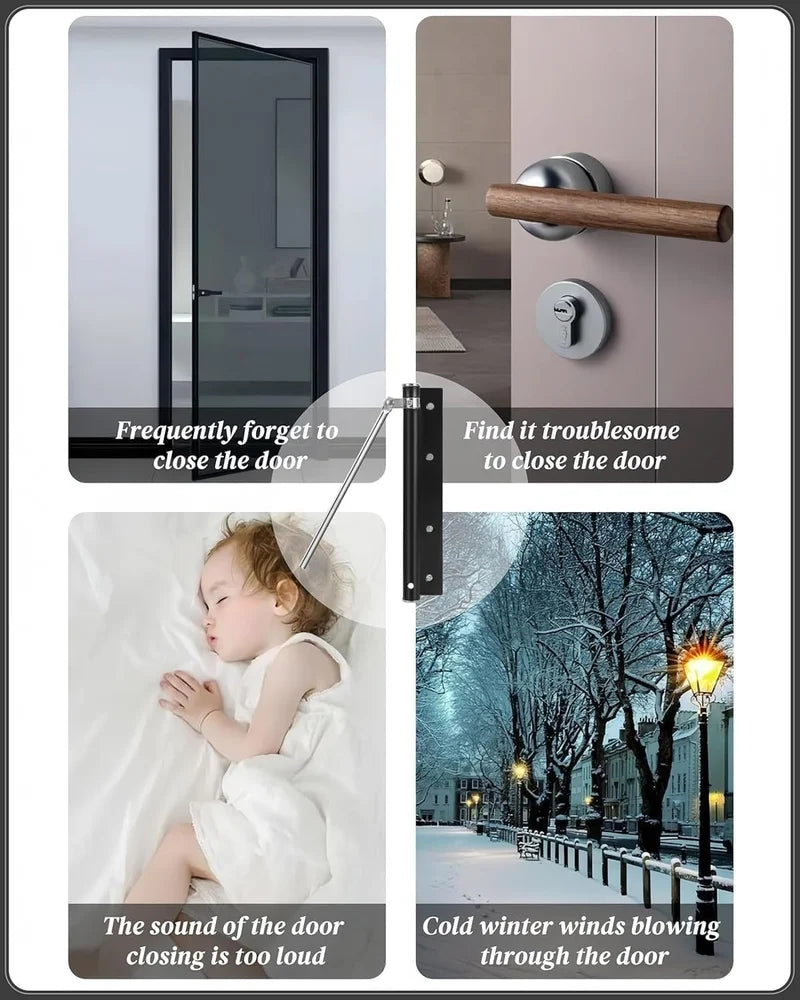 Stainless Steel Spring Operated Automatic Door Closer Hinge Lock