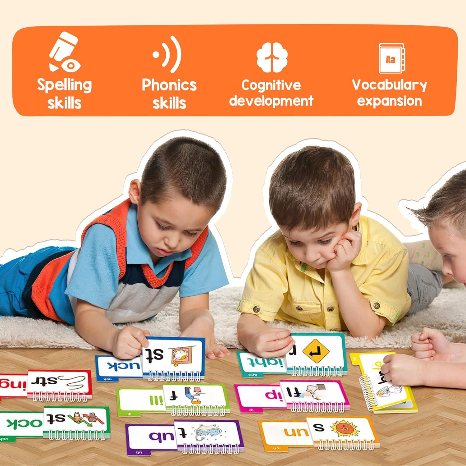 Phonics Word-Family Flip Books Early Learning for Kids