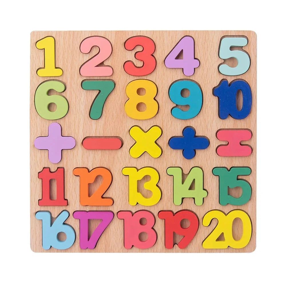 Wooden Number Puzzle for Children Counting Numbers