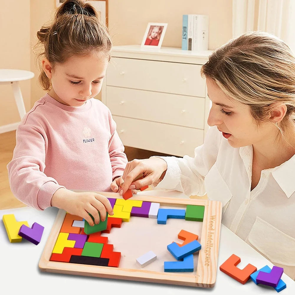 40-Piece Wooden Block Puzzle