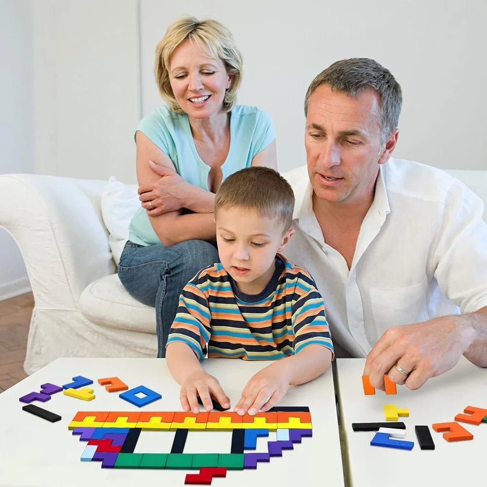 40-Piece Wooden Block Puzzle