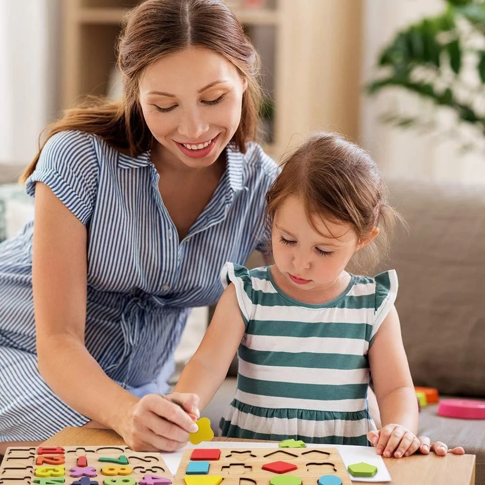 Wooden Number Puzzle for Children Counting Numbers