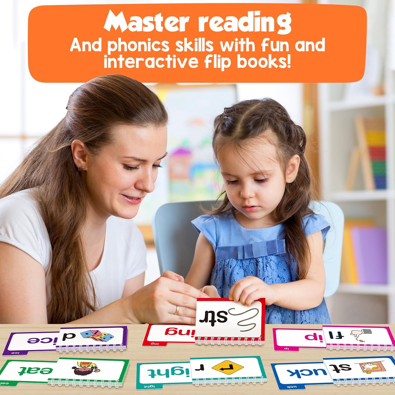 Phonics Word-Family Flip Books Early Learning for Kids