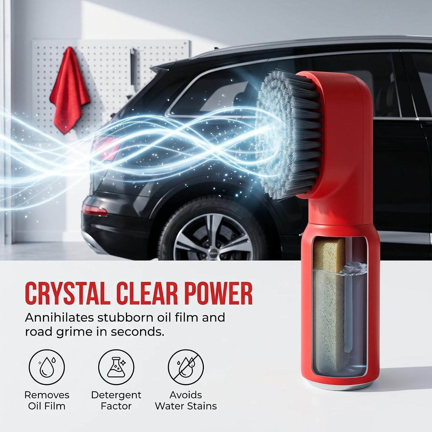 Oil Film Cleaning Brush for Car Windows - Improves Visibility