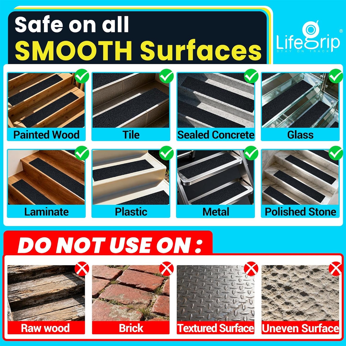 Anti Slip Tape for Stairs Outdoor/Indoor Waterproof 2 Inch X 5 Meter