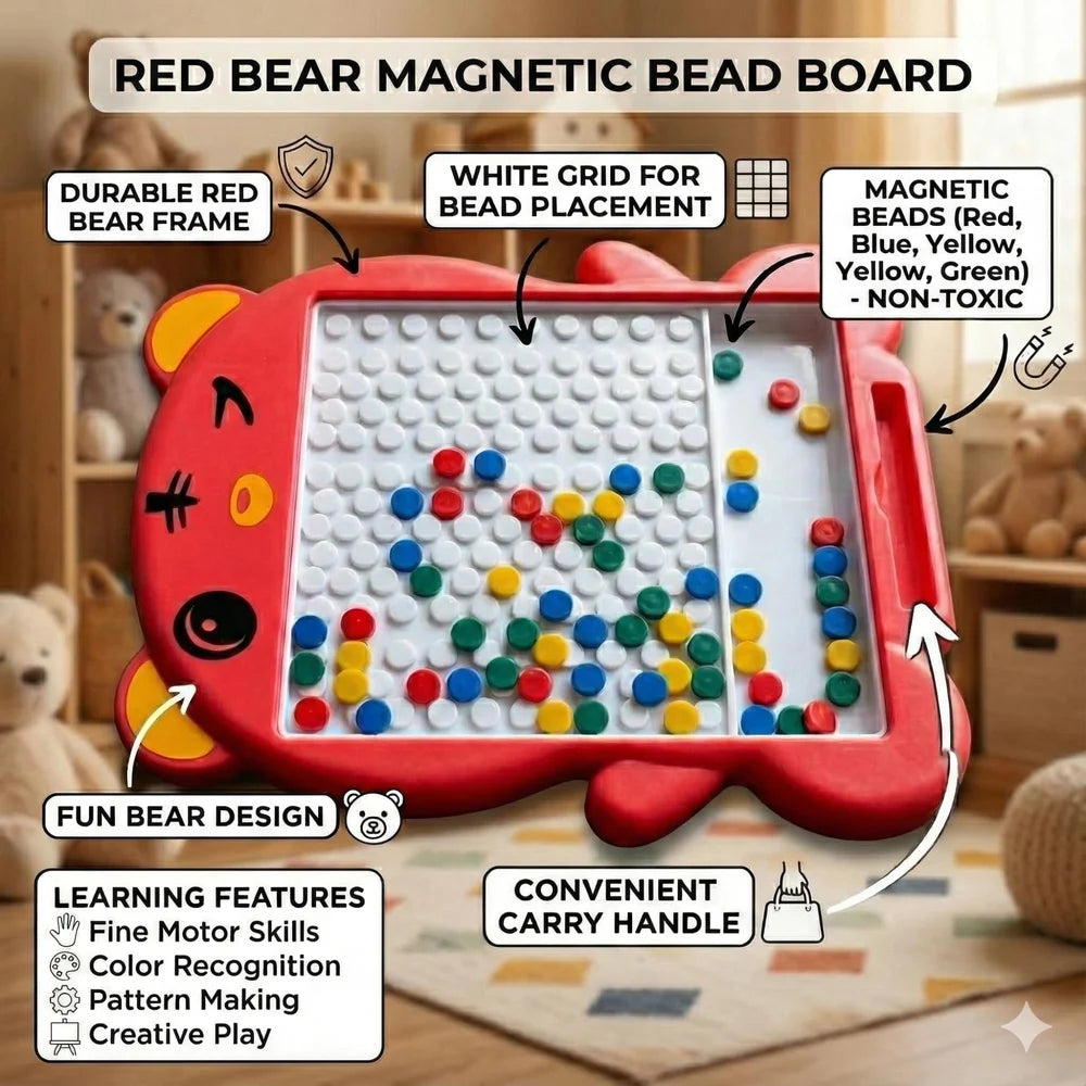 Kids-magnetic-bead-drawing-board-with-stylus