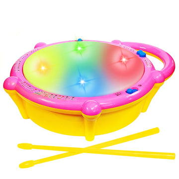 Musical Drum Toy for Kids – Flash Drum with Colourful 3D Lights
