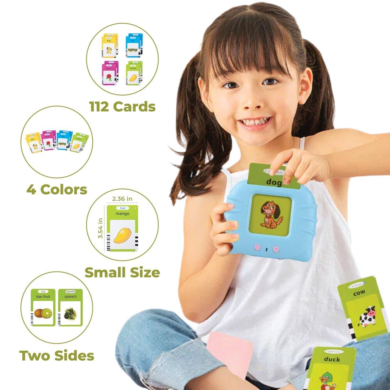 Talking Flash Cards for Kids with alphabet and number cards