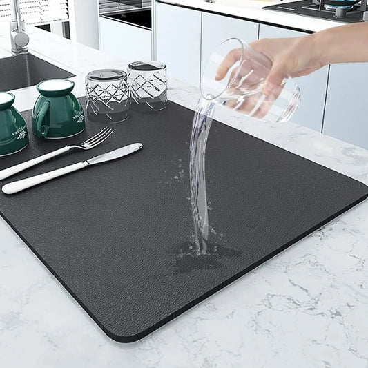 Drying Kitchen Mat - for Dishes, Utensils, Pots and Pans