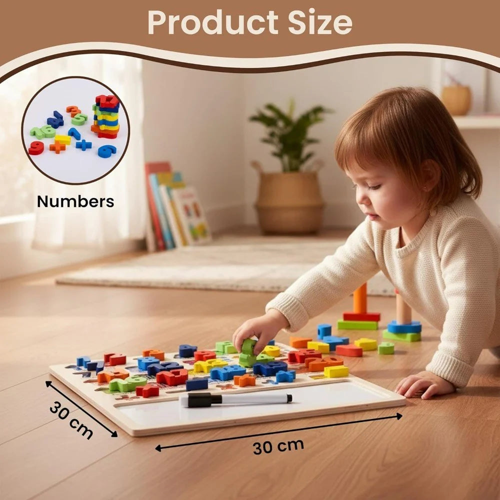 Interactive Wooden Number Learning Board