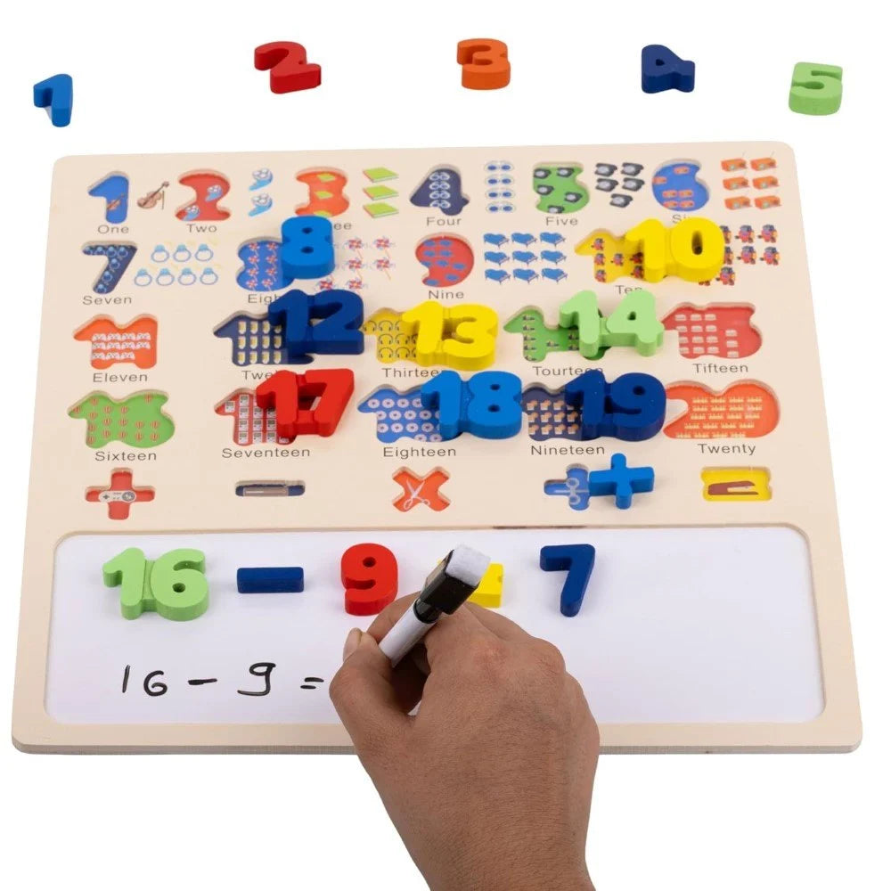 Interactive Wooden Number Learning Board