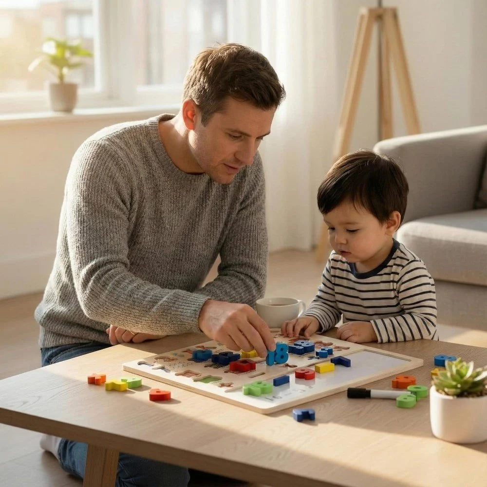 Interactive Wooden Number Learning Board