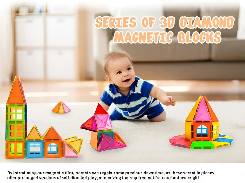 100-Piece Magnetic Tiles Set