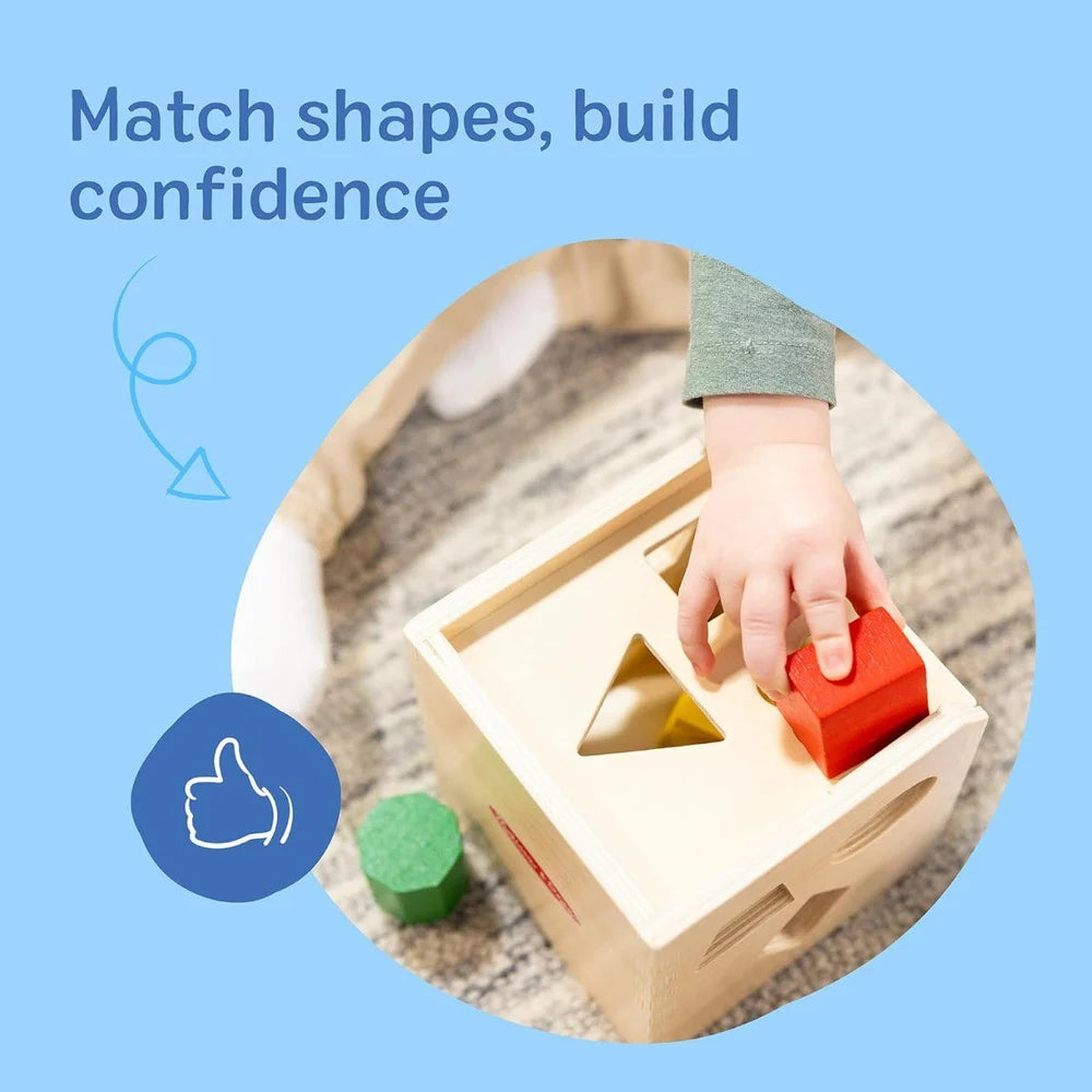 Wooden Shape-Sorting Cube