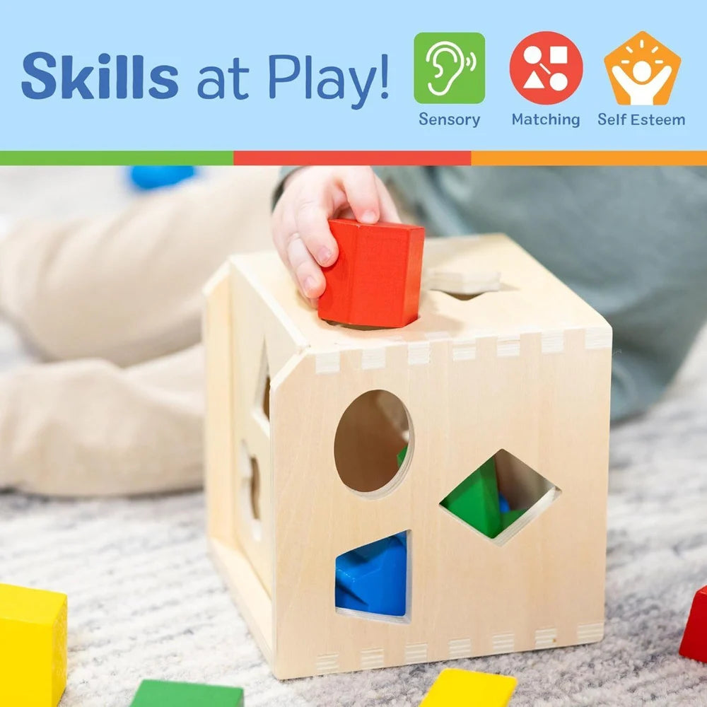 Wooden Shape-Sorting Cube