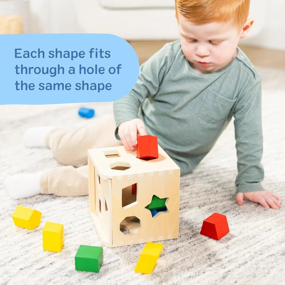 Wooden Shape-Sorting Cube