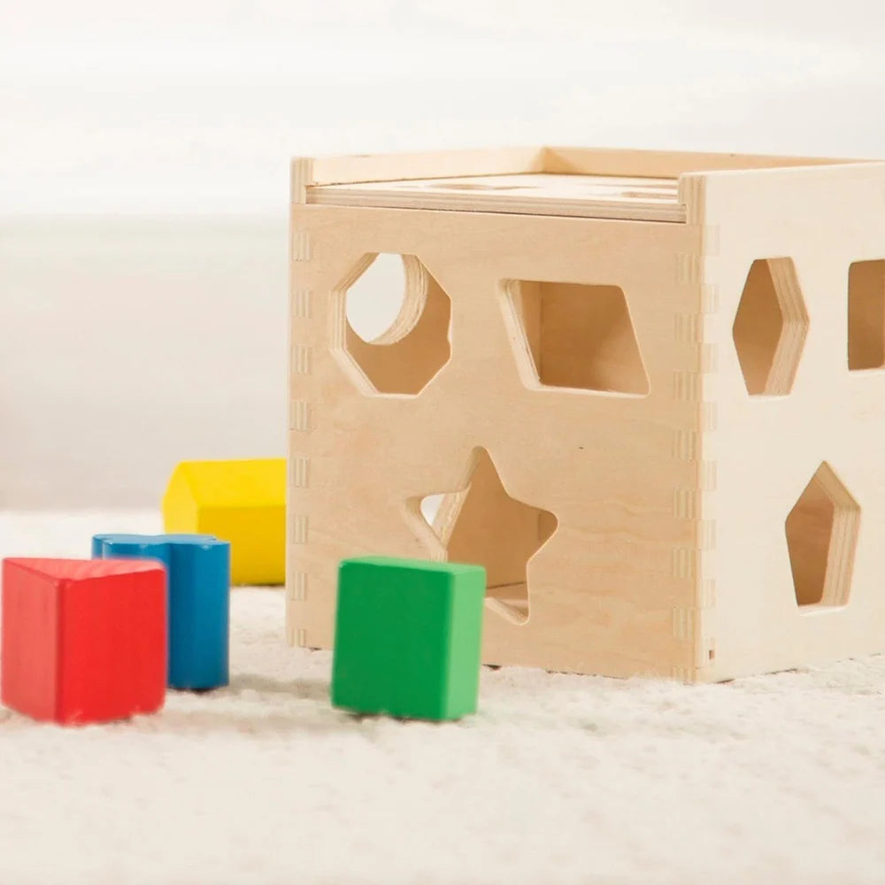 Wooden Shape-Sorting Cube