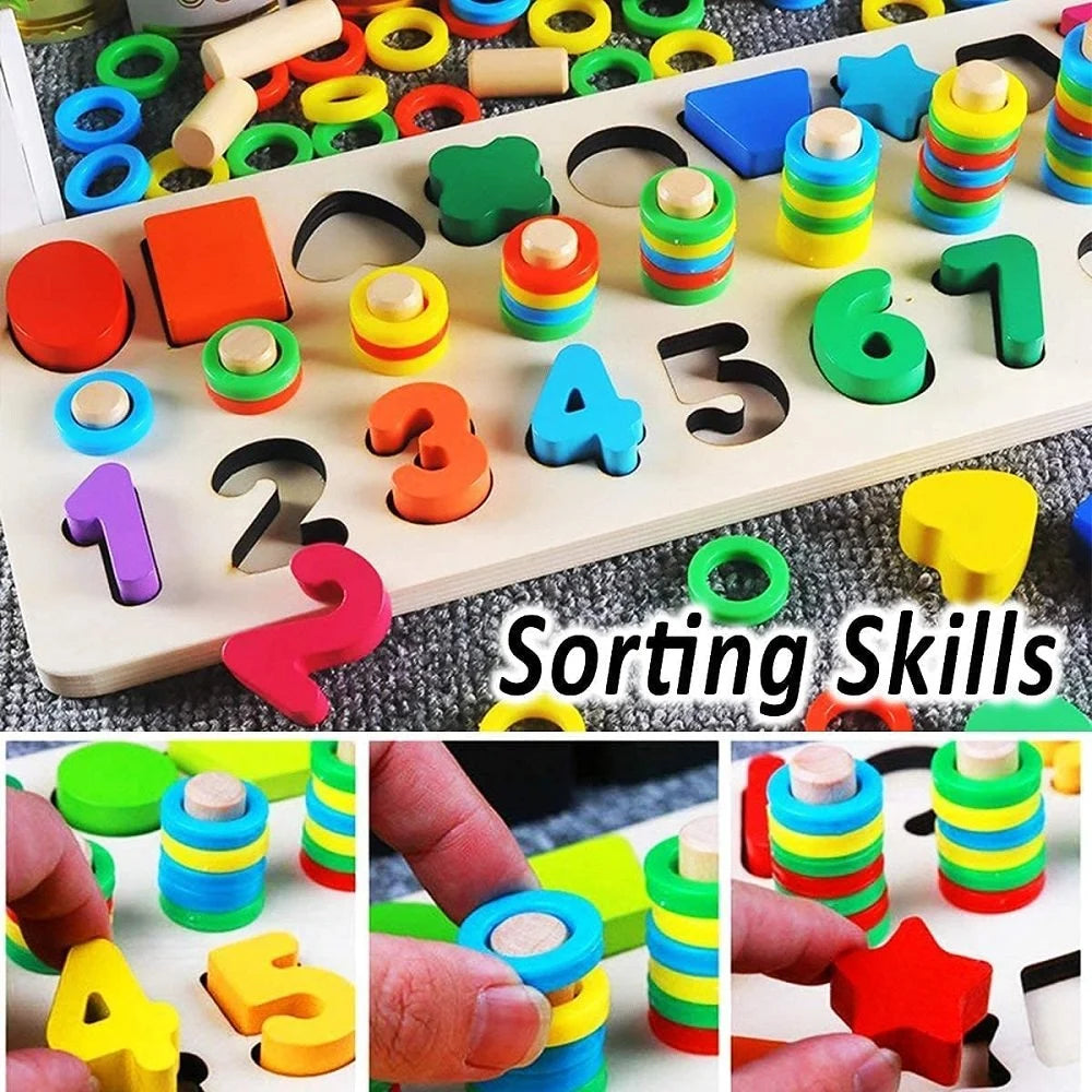 Wooden Number Puzzle Montessori Toys