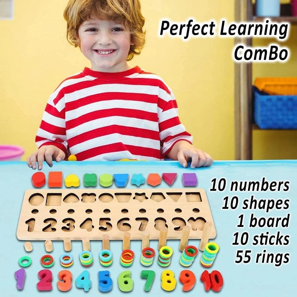 Wooden Number Puzzle Montessori Toys