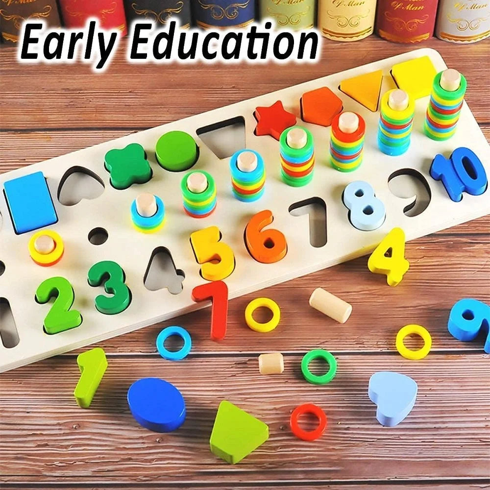 Wooden Number Puzzle Montessori Toys