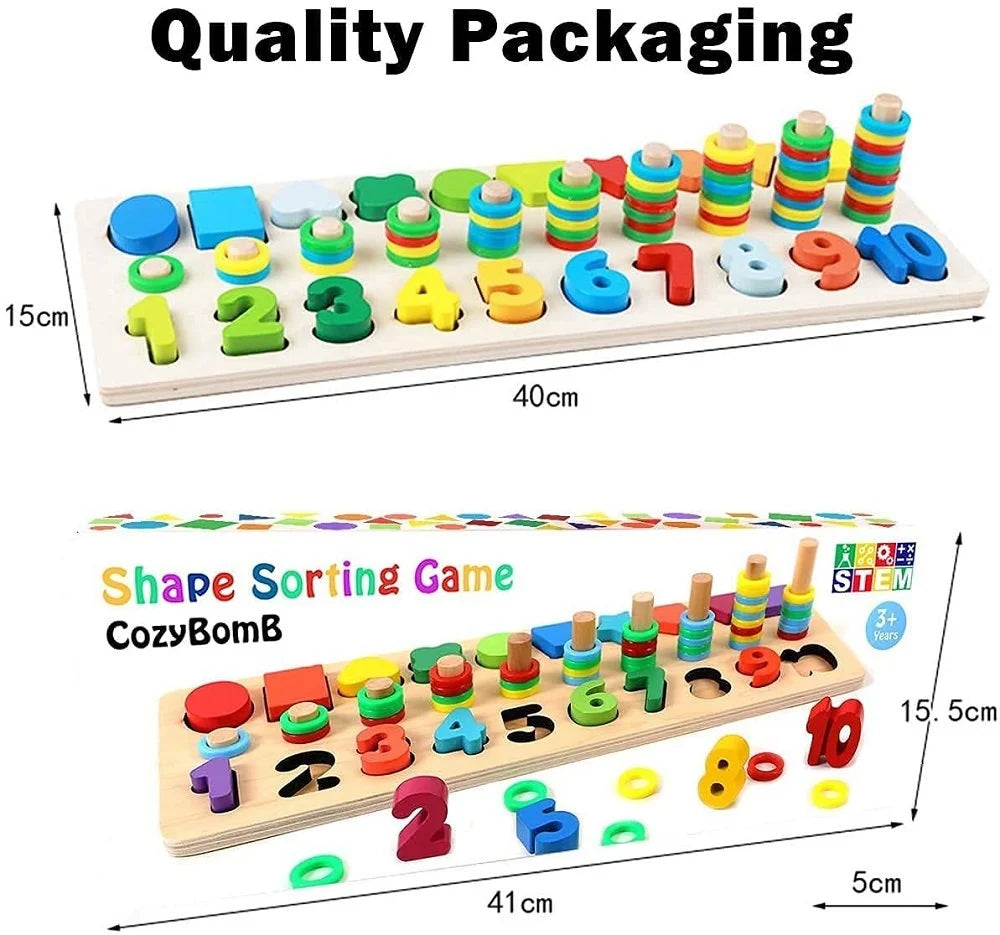 Wooden Number Puzzle Montessori Toys