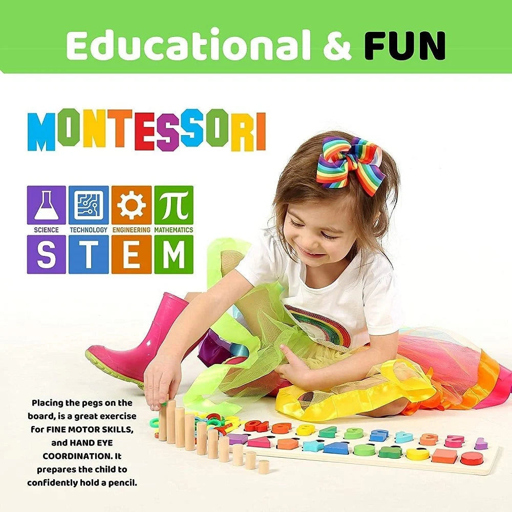 Wooden Number Puzzle Montessori Toys