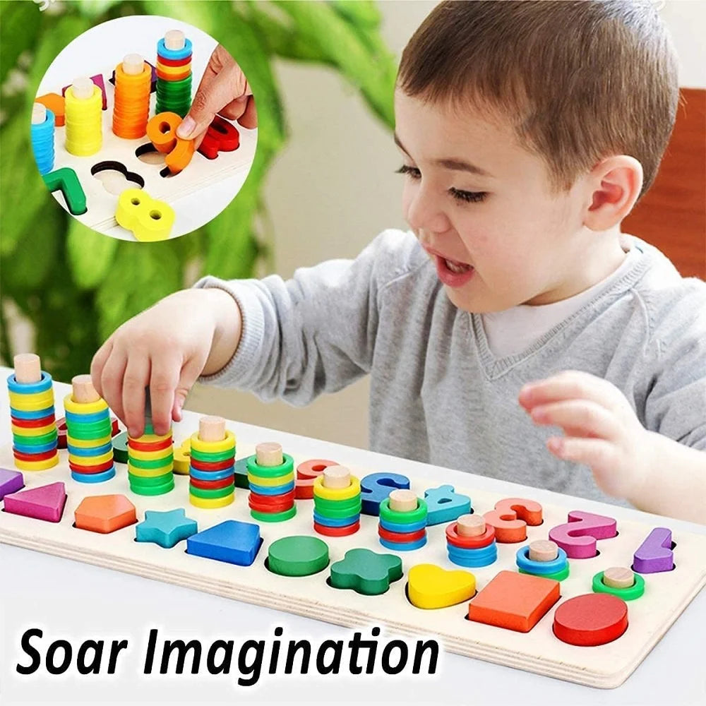Wooden Number Puzzle Montessori Toys